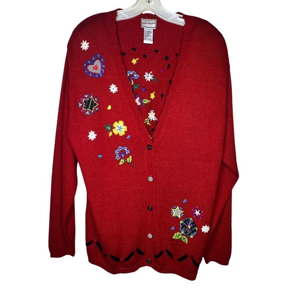 Vintage Napa Valley Wool‎ Blend Cardigan Sweater